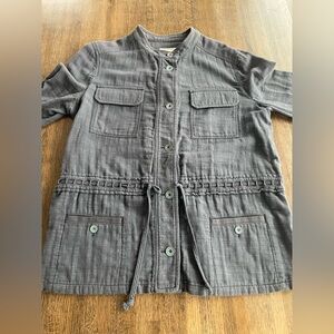 Hei Hei Gray Cotton Coat with Drawstring - Size S